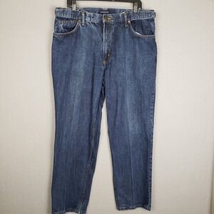 Land's End Men's Size 38x30 Traditional Fit Jeans‎ Straight Leg Denim  Cotton